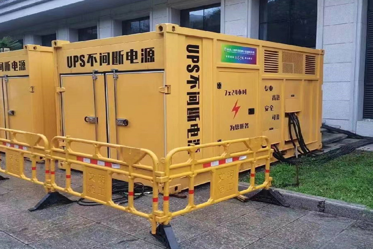 乐业发电机租赁施工现场