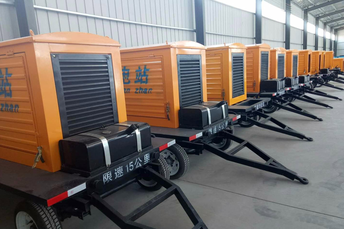 乐业发电机租赁施工现场